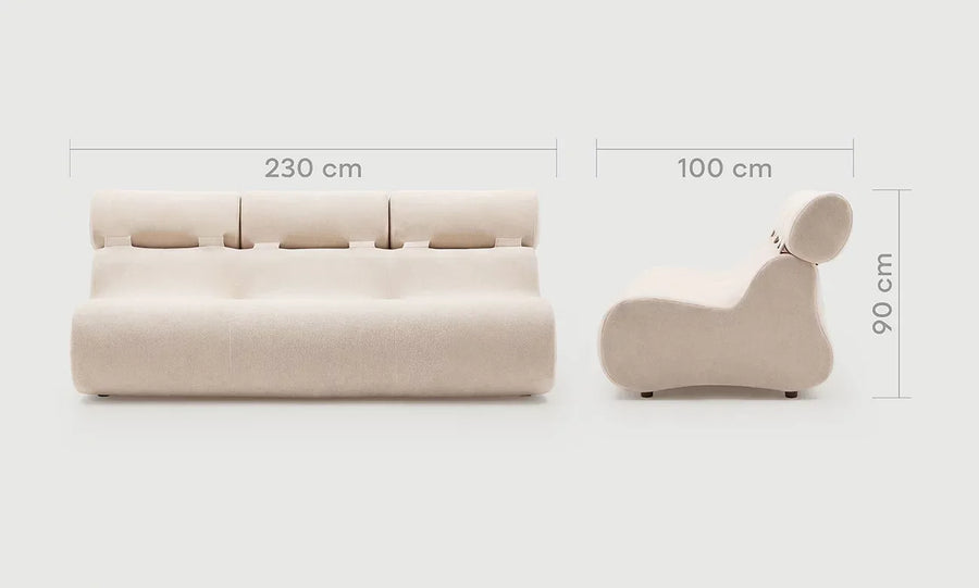 Sandro 3-Seater Sofa – view 2