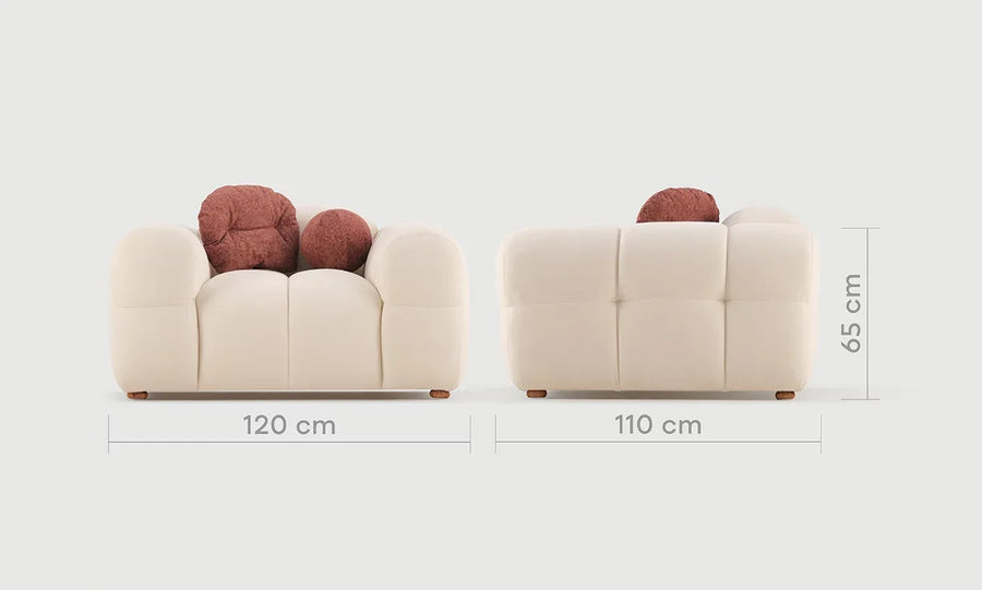 Fluffy Armchair – view 2